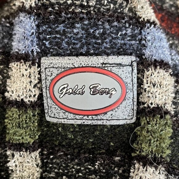 Goldberg Winter Wear 3D Knit V-Neck Sweater Gray Striped Geometric Pattern, 40 - Picture 8 of 8